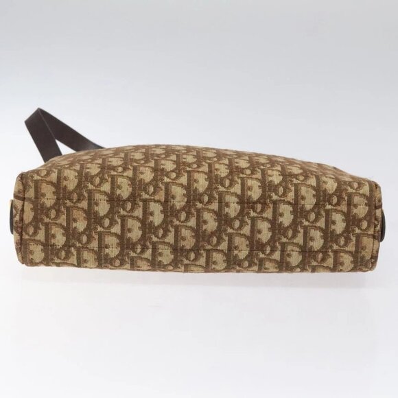 Christian Dior Trotter Canvas Shoulder Bag Brown Gold Auth yk17509 - Picture 6 of 15